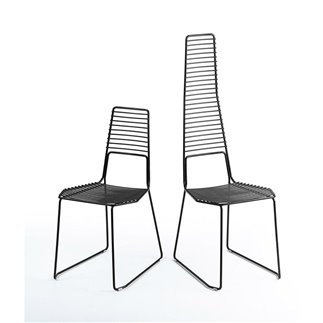 Metal Chair with Low Backrest - Alieno | Casamania