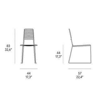 Metal Chair with Low Backrest - Alieno | Casamania