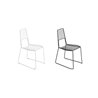 Alieno metal chair with low backrest