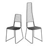 Alieno metal chair with high backrest