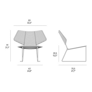 Outdoor Metal Lounge Chair - Alieno | Casamania