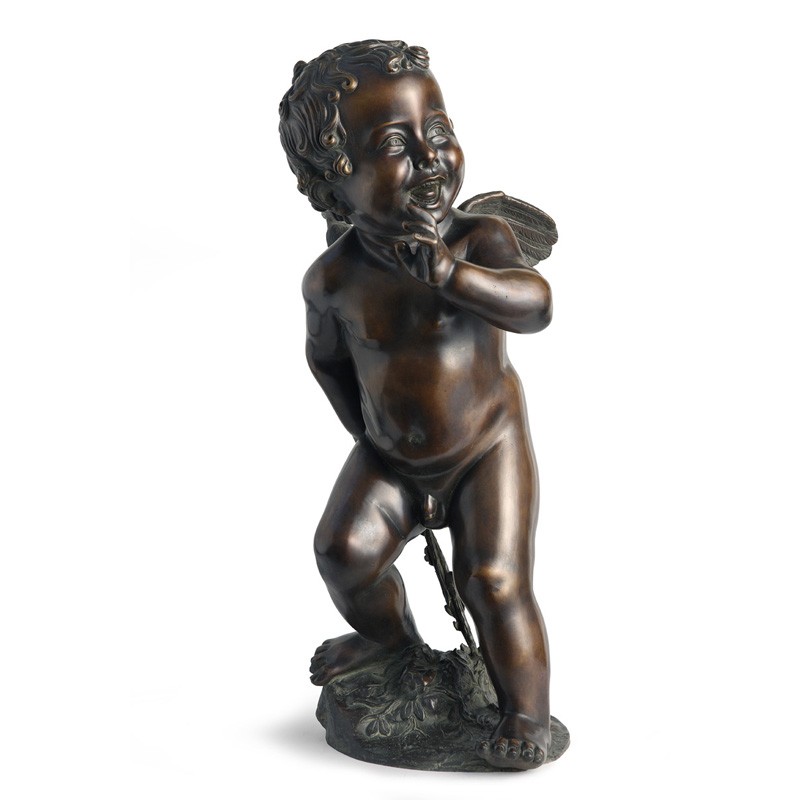 SMALL PUTTO, ORIGINAL BY THE SCULPTOR CAVICCHIOLI, 20TH CENTURY. - FONSTMETCNO