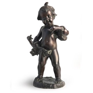 Statua in bronzo - Putto con Oche | ISA Project