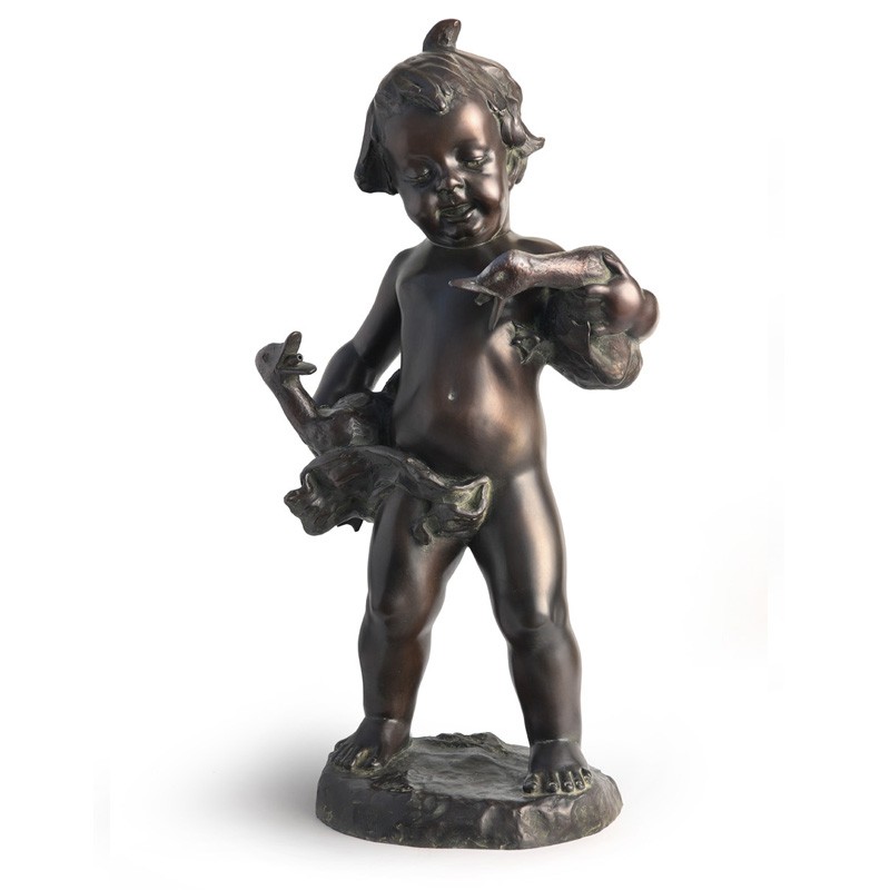 Statua in bronzo - Putto con Oche | ISA Project