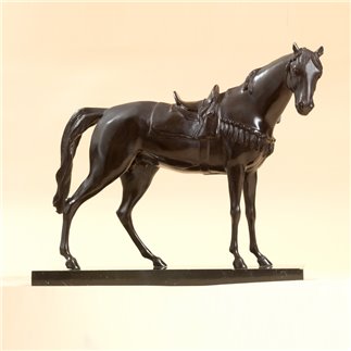 Statua in bronzo e marmo Cavallo con Sella - ISA Project