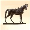 Bronze and marble statue Saddled Horse