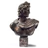 Statua in bronzo su marmo - Busto Apollo