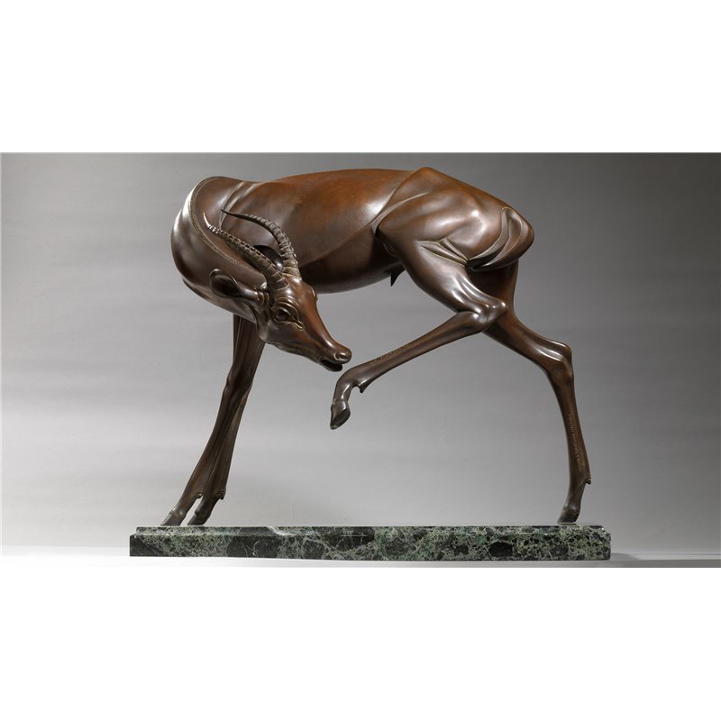 GAZELLE, POSTHUMOUS REPRODUCTION OF THE ORIGINAL BY THE SCULPTOR SIRIO TOFANARI. - FONSTPIECNO