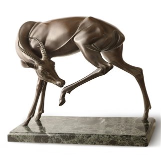 GAZELLE, POSTHUMOUS REPRODUCTION OF THE ORIGINAL BY THE SCULPTOR SIRIO TOFANARI.