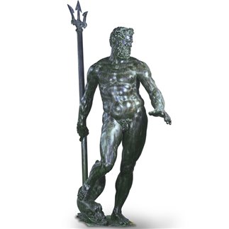 NEPTUNE, COPY OF THE ORIGINAL BY GIAMBOLOGNA, PIAZZA MAGGIORE FOUNTAIN, BOLOGNA. - FONSTMETCLA17