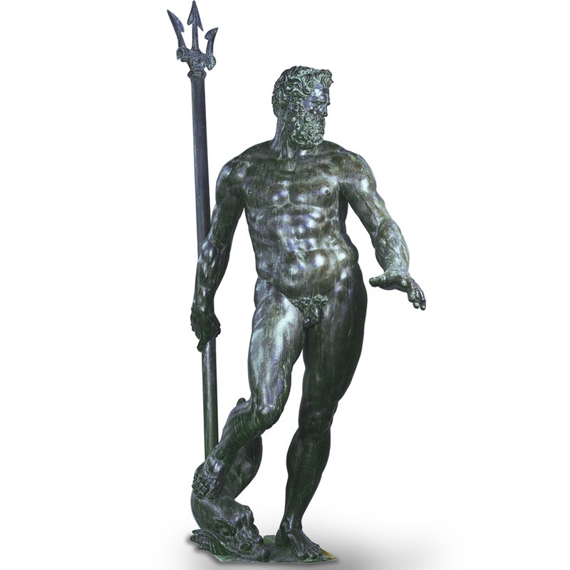 NEPTUNE, COPY OF THE ORIGINAL BY GIAMBOLOGNA, PIAZZA MAGGIORE FOUNTAIN, BOLOGNA. - FONSTMETCLA17