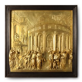 PANEL FROM THE GATES OF PARADISE 'THE STORY OF JOSEPH', COPY OF THE ORIGINAL BY GHIBERTI, THE BAPTISTRY, FLORENCE. - FONSTMETCLA