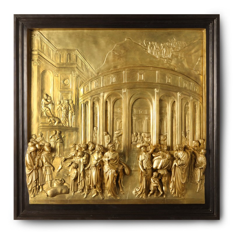 PANEL FROM THE GATES OF PARADISE 'THE STORY OF JOSEPH', COPY OF THE ORIGINAL BY GHIBERTI, THE BAPTISTRY, FLORENCE. - FONSTMETCLA