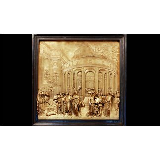 PANEL FROM THE GATES OF PARADISE 'THE STORY OF JOSEPH', COPY OF THE ORIGINAL BY GHIBERTI, THE BAPTISTRY, FLORENCE. - FONSTMETCLA