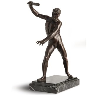 Statua in bronzo e marmo - Ercole con clava | ISA Project