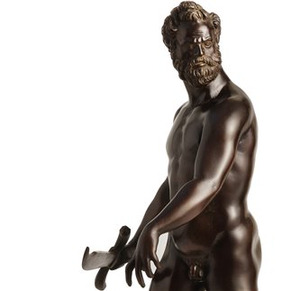 Hercules with Sword bronze and marble statue