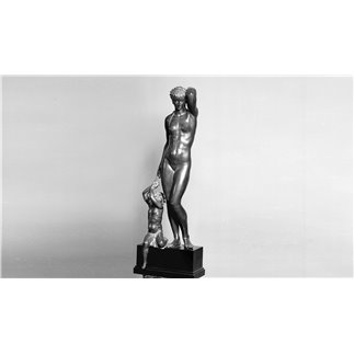 Danae bronze and marble sculpture