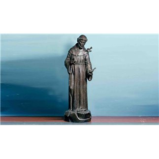 SAINT FRANCIS WITH BIRDS, ORIGINAL BY THE SCULPTOR AUGUSTO BARGELLI.