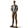 Ballerina with blouse bronze sculpture