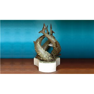 Sturgeon Fountain bronze statue - FONSTMETCNO27 | ISA Project