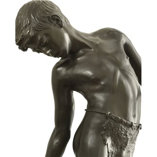 Boy with Crab bronze statue - FONSTMETCNO30 | ISA Project