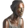 Statua in bronzo e marmo - Ballerina seduta