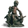 Statua in bronzo Putto su Capra