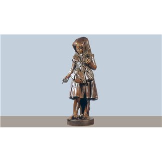 Paesant Girl bronze statue