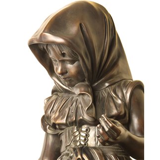 Paesant Gril bronze statue - FONSTMETMOD27 | ISA Project