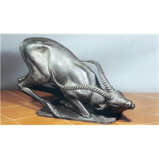 Dying Ram bronze sculpture