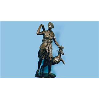 Diana the Huntress bronze statue