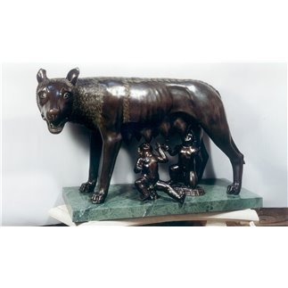 Roman Wolf bronze statue