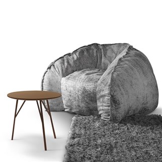 Armchair in fabric or leather upholstery - Hug | ISA Project