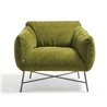 Jolie armchair in fabric or leather cover