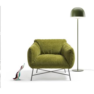 Armchair in fabric or leather cover - Jolie | ISA Project