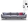 Kom 2/3 seater padded sofa