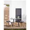 Outdoor coffee table / stool in aluminium and teak - Area