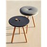 Outdoor coffee table / stool in aluminium and teak - Area