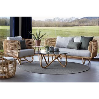 Divano 2 Posti in Rattan Naturale - Nest | Cane-Line