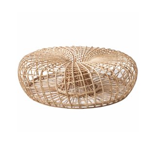 Poggiapiedi in Rattan Naturale Intrecciato a Mano - Nest | Cane-Line