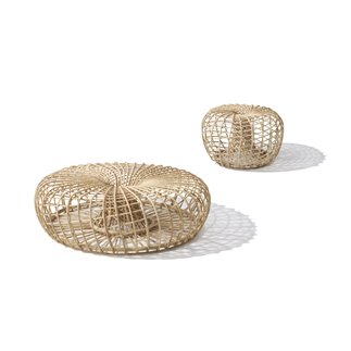 Handmade Footstool in Natural Rattan - Nest | Cane-Line