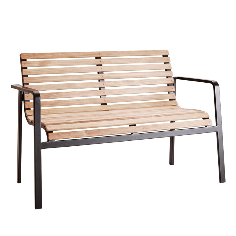 Outdoor bench in wood and aluminium - Parc | Cane-Line