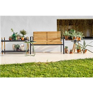 Outdoor bench in wood and aluminium - Parc | Cane-Line