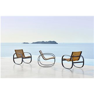 Outdoor Rocking Chair in Wood - Parc