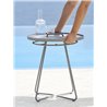 Outdoor coffee table in aluminium - On the move L