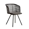 Indoor Chair in Rattan and Steel - Spin