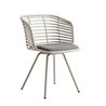 Indoor Chair in Rattan and Steel - Spin