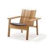 Stackable lounge armchair in teak - Amaze