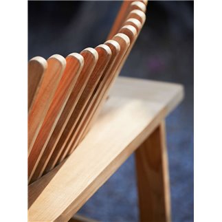 Stackable lounge armchair in teak - Amaze | Cane-Line