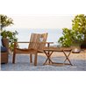 Stackable lounge armchair in teak - Amaze